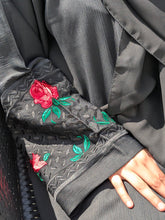 Load image into Gallery viewer, Black Rose Embroidery Abaya