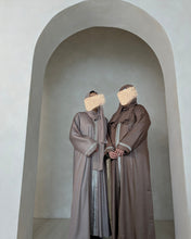 Load image into Gallery viewer, Khairah Silver Embellished Abaya
