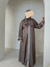 Load image into Gallery viewer, Khairah Silver Embellished Abaya

