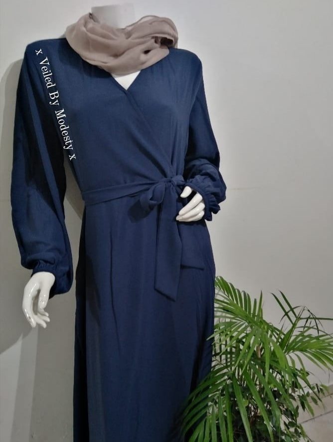 Navy Plain Abaya