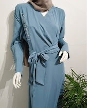 Load image into Gallery viewer, Iqra - Powder Blue abaya 
